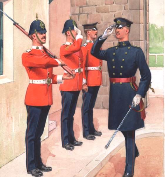 Why Palm Out A History Of The British Army Hand Salute   York And Lancaster Regt C1900.JPG